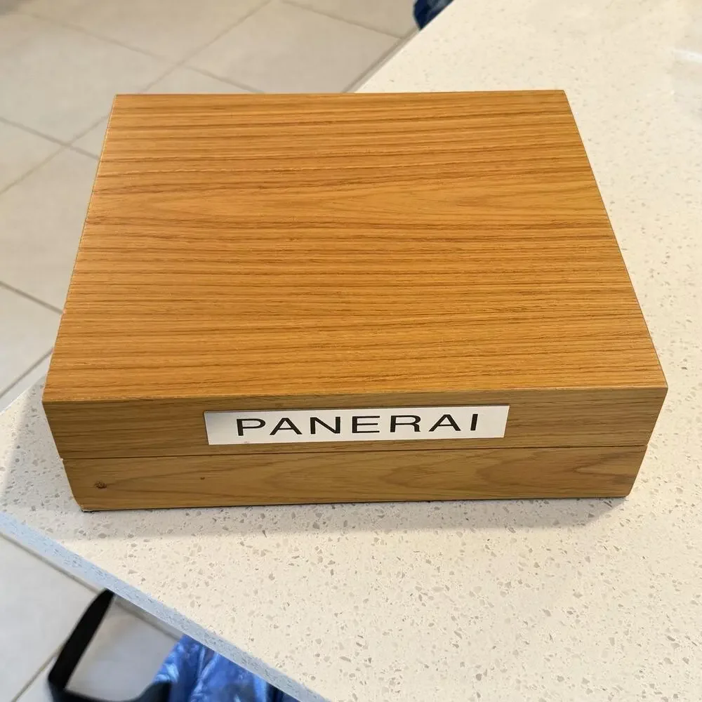Panerai Brown Wood 6 Watches Display Presentation Storage Box Case Velvet Luxury